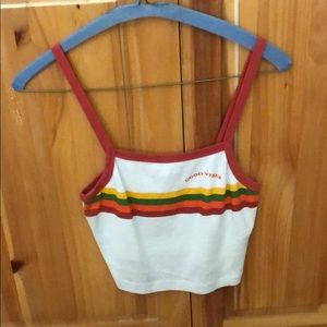 Red green yellow white tank top